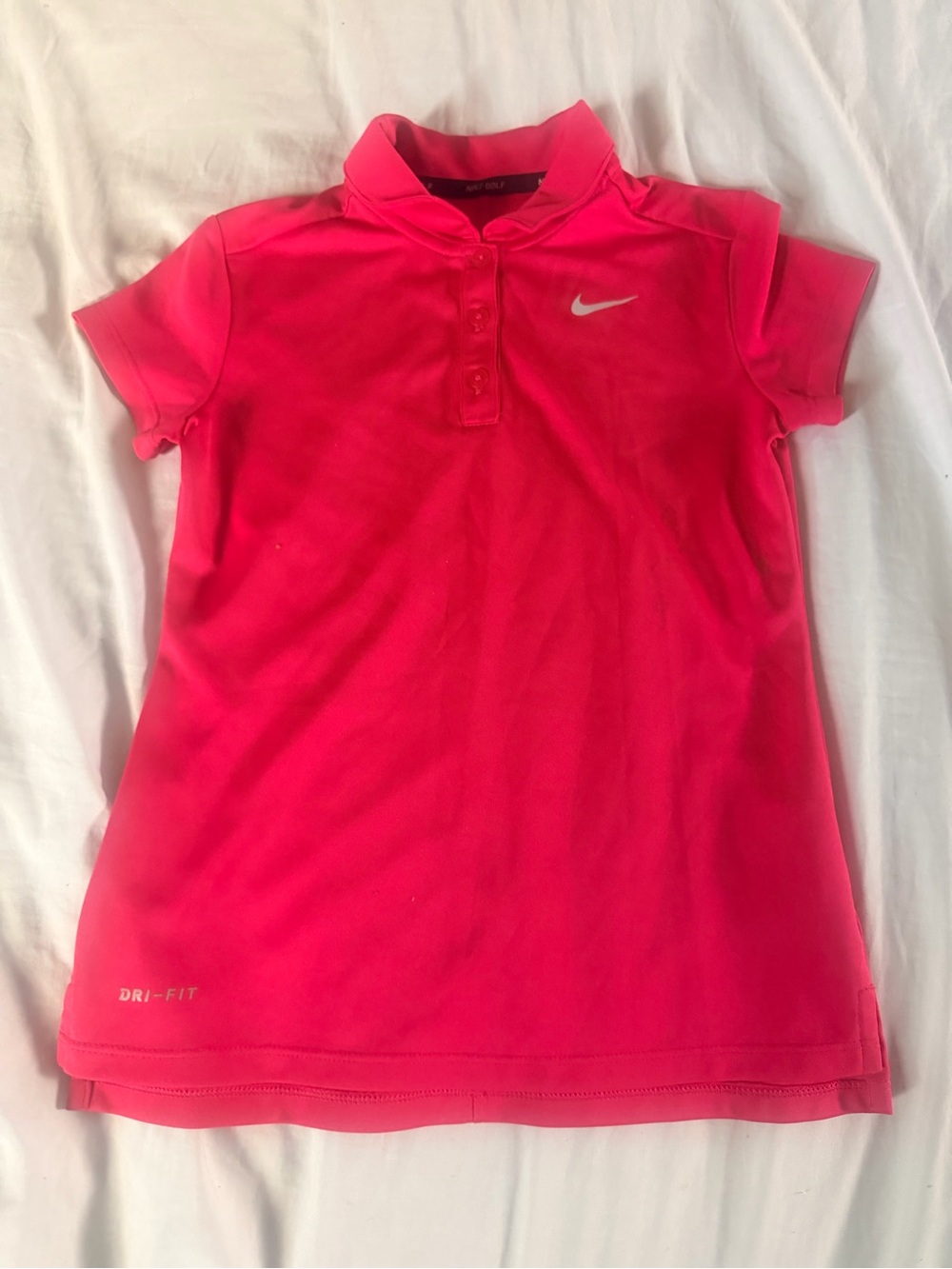 Nike Girls' Hot Pink Dri-FIT Polo